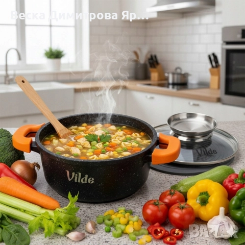 Универсална гранитна касерола с незалепващо, със стъклен капак и дозатор за течности, снимка 7 - Съдове за готвене - 52712285