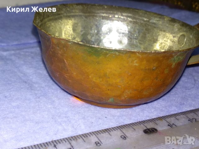 СТАРИННА РЪЧНО КОВАНА МЕДНА ЧАШКА За КАФЕ ВИНО КАЛАЙДИСАНА МАЙСТОРСКА За РЕТРО ДЕКОРАЦИЯ 41536, снимка 6 - Антикварни и старинни предмети - 43590461