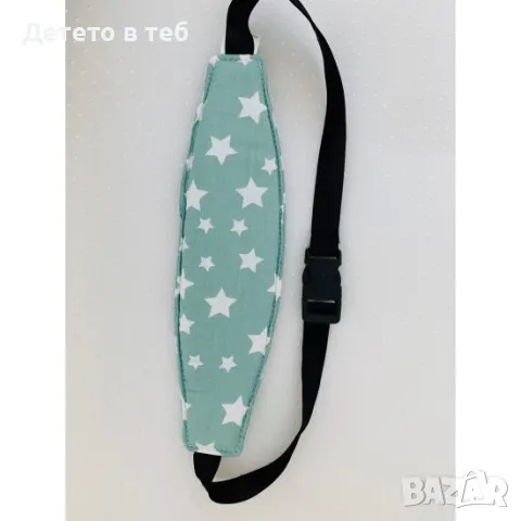 Предпазна лента-ластик за глава - мента звезди, снимка 1