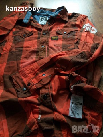 g-star stockton piping tetris shirt - страхотна мъжка риза, снимка 6 - Ризи - 32452302