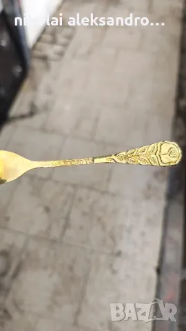 к-т лъжици и вилици позлатени , снимка 2 - Антикварни и старинни предмети - 49874413