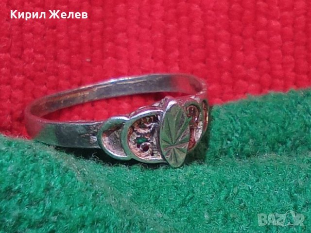 СРЕБЪРЕН АРТ НУВО ОРНАМЕНТИРАН ПРЪСТЕН СРЕБРО 925 АНГЛИЯ РЪЧНА ИЗРАБОТКА УНИКАТ 25839, снимка 2 - Пръстени - 35826830