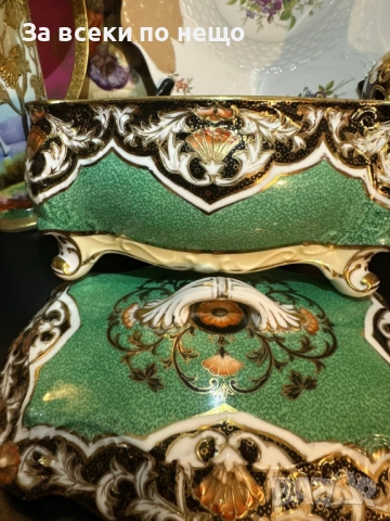 Circa 1908 “ Императорската кутия” невероятно красив и грандиозен съд на четири крака Код P1657, снимка 5 - Декорация за дома - 52932911