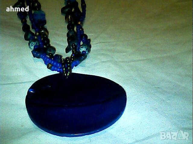 много красиво коли сес естествени камени седев и обици, снимка 2 - Колиета, медальони, синджири - 39269208