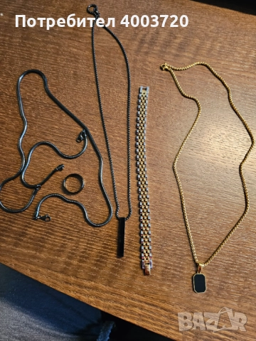 Комплект колиета, пръстен и гривна, снимка 3 - Колиета, медальони, синджири - 51858716