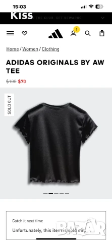 Alexander Wang X Adidas тениска, снимка 2 - Тениски - 50737738