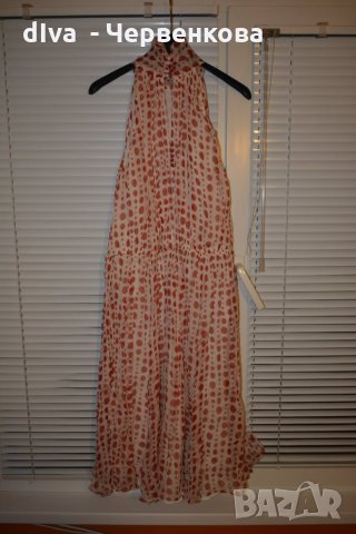 Тюлена рокля цвят шампанско на точки цвят бордо, снимка 4 - Рокли - 28130955