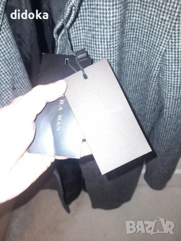 Мъжко палто Zara С размер , снимка 4 - Палта - 53082076