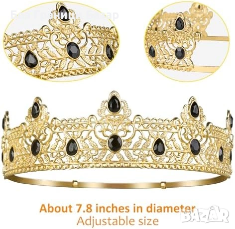 Нова Парти декорация за рожден ден мъж – корона+лента King сет Украса, снимка 3 - Други - 53573288