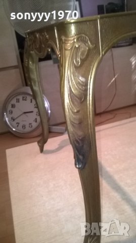 АНТИЧНА маса в цвят злато-мед/месинг-внос франция, снимка 12 - Антикварни и старинни предмети - 26284131