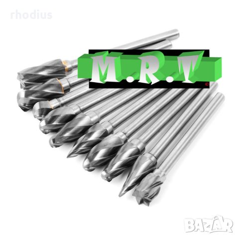 10бр фрези, борфрези за дърво и меки материали