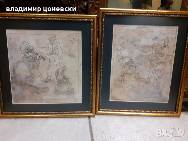 Александър Божинов, рисунка, карикатура, стара картина