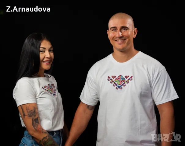 тениска с бродирана шевица, снимка 2 - Тениски - 49751356