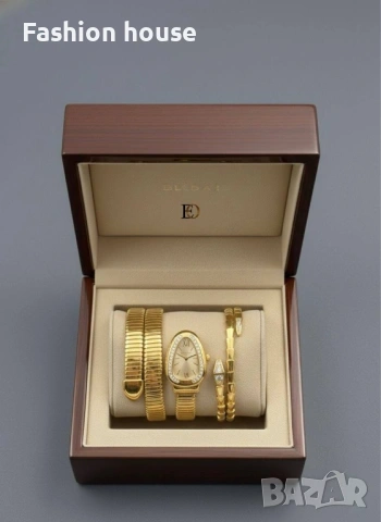 Bulgari часовник и гривна в кутия, снимка 3 - Дамски - 53291219