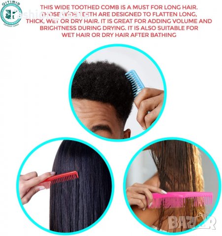 Нов Комплект цветни гребени за коса 6 броя джобен размер за деца подстригване, снимка 7 - Други - 38762337