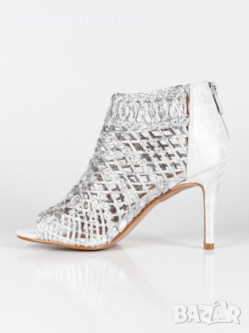 Летни сандали в сребристо, на ток 36/40, снимка 5 - Сандали - 32892891