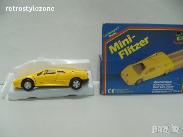 № 7310 стар макет автомобил Lamborghini Diablo - Mini Flitzer - WELLY  - размер 11 / 5 / 3,5 см  , снимка 2 - Други ценни предмети - 43467883