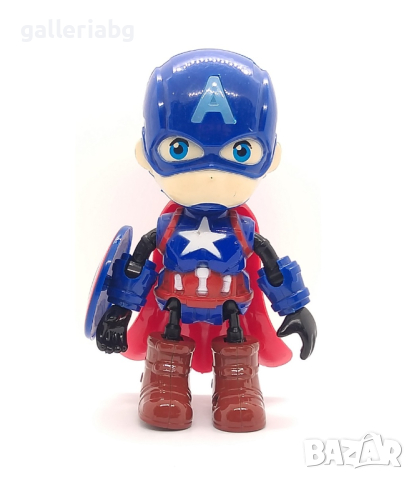 Фигурка с метални части и светлини на Капитан Америка Marvel, снимка 1 - Фигурки - 44879232