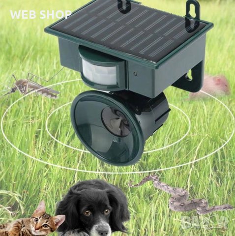 Соларен ултразвуков уред за прогонване на насекоми гризачи и бозайници Solar Pest Repeller, снимка 1