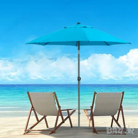 Градински чадър Muhler U5060 – Елегантна защита от слънцето във вашата градина, снимка 2 - Други стоки за дома - 52105990