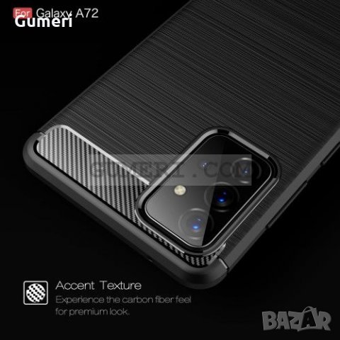 Samsung Galaxy A72 (5G) Карбонов Удароустойчив Гръб, снимка 4 - Калъфи, кейсове - 32469652