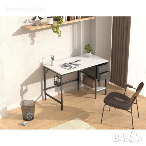 ПРОМОЦИЯ Компактно офис бюро с две текстилни чекмеджета HOMIDEC AD-DNZ83-57-10,5/FY-DE-DLZ01021005, снимка 3 - Бюра - 50767311