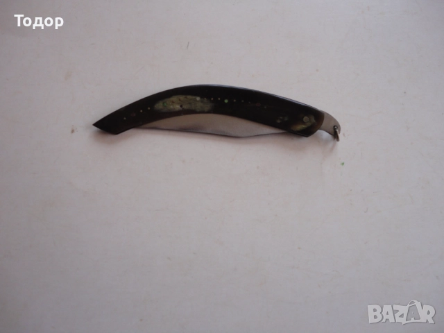 Страхотен нож сойка биволски рог гравюри 6, снимка 8 - Ножове - 52671166