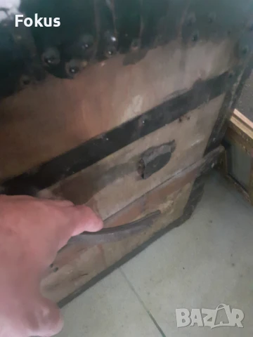 Страхотен голям антикварен сандък с етикет - Hotel Bellevue, снимка 6 - Антикварни и старинни предмети - 50852649