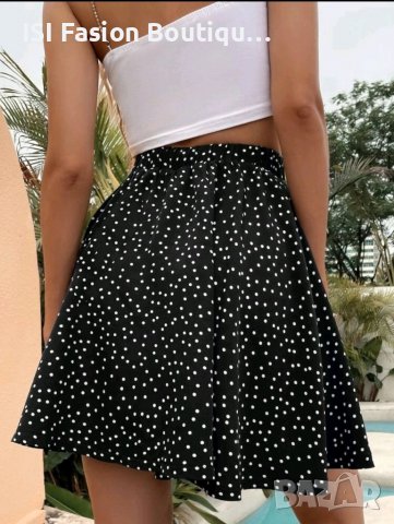 Пола с полка принт,еластична талия , снимка 3 - Поли - 38190910