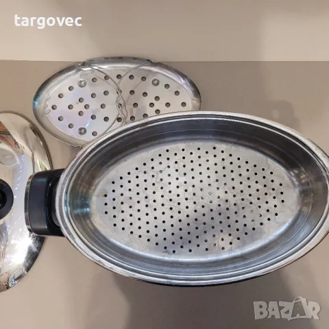разкошна овална триетажна тенджера, снимка 3 - Съдове за готвене - 47403441