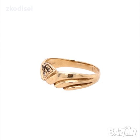 Златен дамски пръстен 3,18гр. размер:57 14кр. проба:585 модел:21711-1, снимка 2 - Пръстени - 43931788
