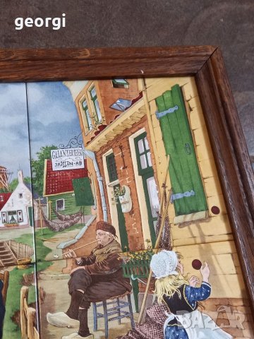 Холандско цветно порцеланово пано Mosa Hunnik  10/4, снимка 6 - Декорация за дома - 38656093