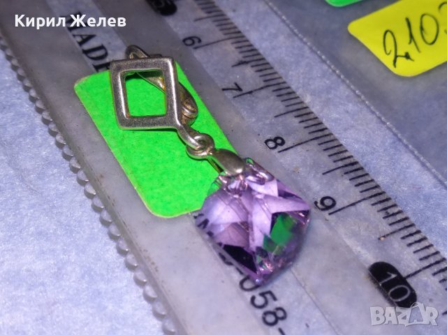 ПРЕКРАСНА АНГЛИЙСКА СРЕБЪРНА СКЪПОЦЕННА АР НУВО ОБЕЦА СРЕБРО 925 с ЮВЕЛИРНО ФАСЕТИРАН АМЕТИСТ 21030, снимка 7 - Обеци - 40488460