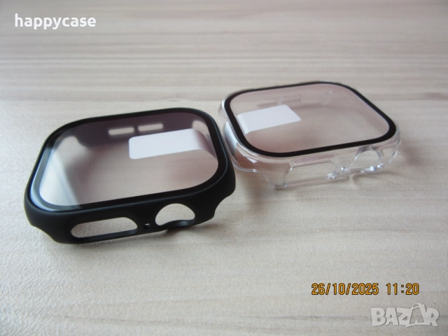 Apple Watch Ultra 3 2 1 / Series 11 10 8 6 5 4 / SE 3 2 1 / Твърд удароустойчив кейс с протектор, снимка 16 - Смарт часовници - 41060907