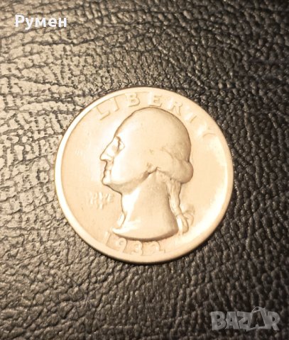 Quarter Dollar 1932г USA.Сребро!, снимка 3 - Нумизматика и бонистика - 43217815
