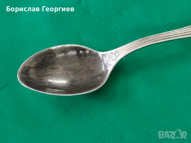 Руска посребрена лъжичка с герба на Русия , снимка 2 - Колекции - 52128147