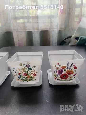 Комплект малки саксии за малки стайни или външни цветя, снимка 3 - Стайни растения - 50434477