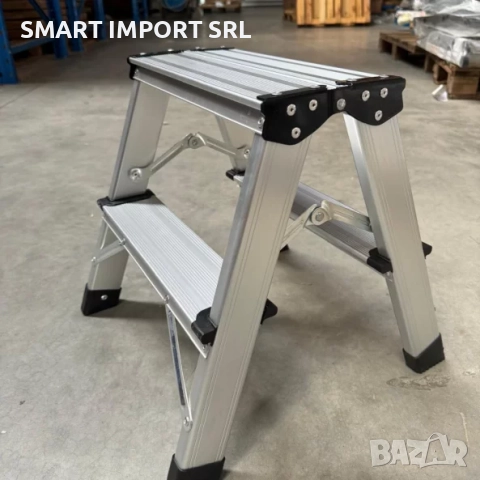 Алуминиева сгъваема стълба KMH1202, 2 стъпала, снимка 4 - Железария - 52006108