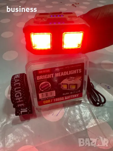 МЕГА МОЩЕН LED челник  HX816S с USB‑C зареждане, сензорно управление и 4 режима на светене, снимка 3 - Оборудване и аксесоари за оръжия - 50341754