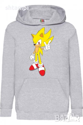 Детски Суитчър/Суитшърт Sonic Super Sonic yellow,Соник,Игра,Подарък,Изненада,Забавление,Рожден Ден, снимка 2 - Детски анцузи и суичери - 38331408