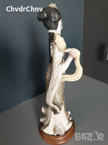 Capodimonte Belcari статуетка резин 35см/Каподимонте италианска фигура на гейша, снимка 3 - Статуетки - 52896803