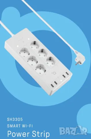 Разклонител с Вграден Прекъсвач Срещу Претоварване Защитно Реле с Напреженова Защита от Токови Удари, снимка 6 - Друга електроника - 48778199