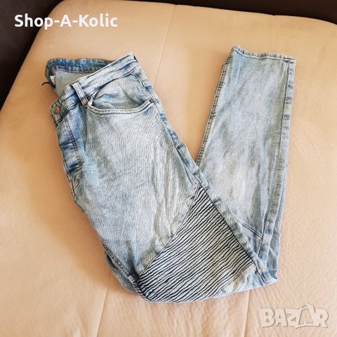 H&M Divided Denim Jogger Pants Joggers Skinny Biker Jeans, снимка 1