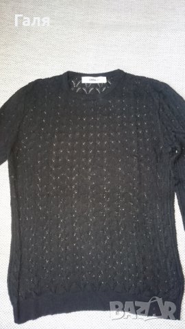 Пуловер ZARA с ажурна плетка, снимка 1 - Блузи с дълъг ръкав и пуловери - 26818177