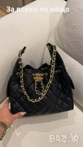 Chanel Дамска Черна Чанта Шанел - Код E715, снимка 4 - Чанти - 51242501