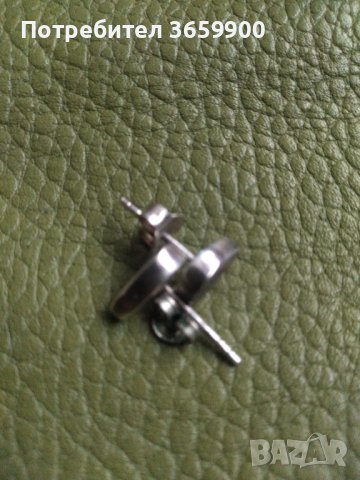 Сребърни обици със седеф, снимка 5 - Обеци - 43029038