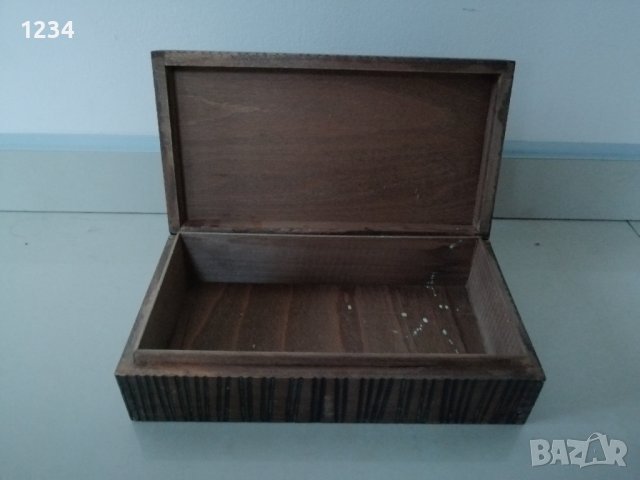 Дървена кутия 22 х 12 h 6 см. , снимка 3 - Други стоки за дома - 39058431