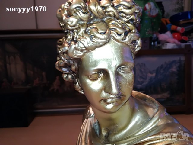 APOLLON BUST-GOLD EDITION 1406221954, снимка 2 - Антикварни и старинни предмети - 37087409