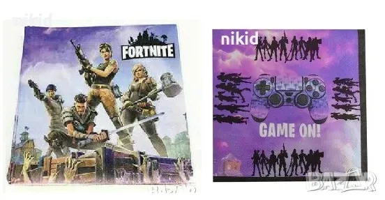 Fortnite Фортнайт Game on 10 парти салфетки рожден ден