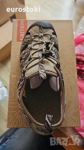 GRITION Дамски спортни туристически сандали със затворени пръсти, водни обувки, приключенски, за път, снимка 10 - Сандали - 52457810